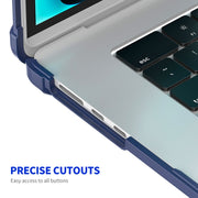 For MacBook Air 15.3 A2941 ENKAY Hat-Prince 3 in 1 Protective Bracket Case Cover Hard Shell with TPU Keyboard Film / PET Screen Protector, Version:US(Light Blue)