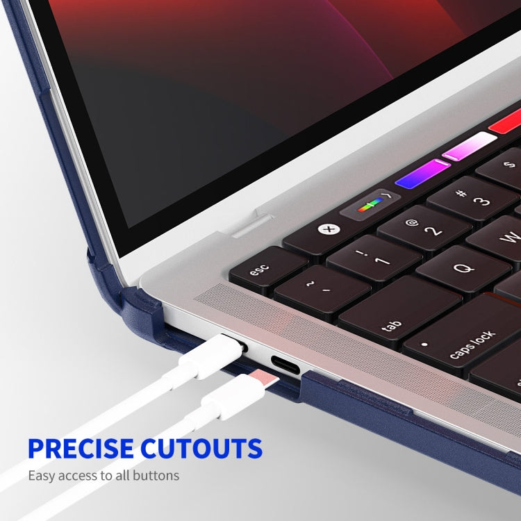For MacBook Pro 13.3 A2251/A2289/A2338 ENKAY Hat-Prince 3 in 1 Protective Bracket Case Cover Hard Shell with TPU Keyboard Film / PET Screen Protector, Version:EU(Purple)