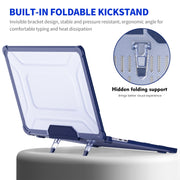 For MacBook Air 13.6 2022/2024  A2681 (M2) / A3113  (M3) A2681 ENKAY Hat-Prince 3 in 1 Protective Bracket Case Cover Hard Shell with TPU Keyboard Film / PET Screen Protector, Version:EU(Pink)