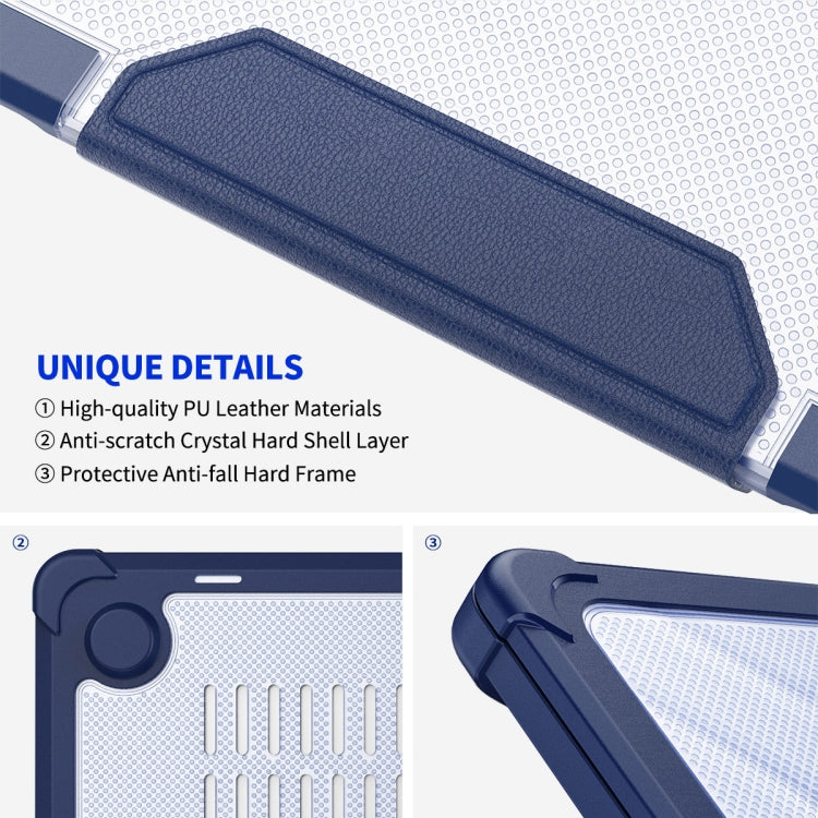 For MacBook Air 13.6 2022/2024  A2681 (M2) / A3113  (M3) ENKAY Hat-Prince 3 in 1 Protective Bracket Case Cover Hard Shell with TPU Keyboard Film / PET Screen Protector, Version:EU(Dark Blue) - MacBook Air Cases by ENKAY | Online Shopping South Africa | PMC TechLife | Buy Now Pay Later Mobicred