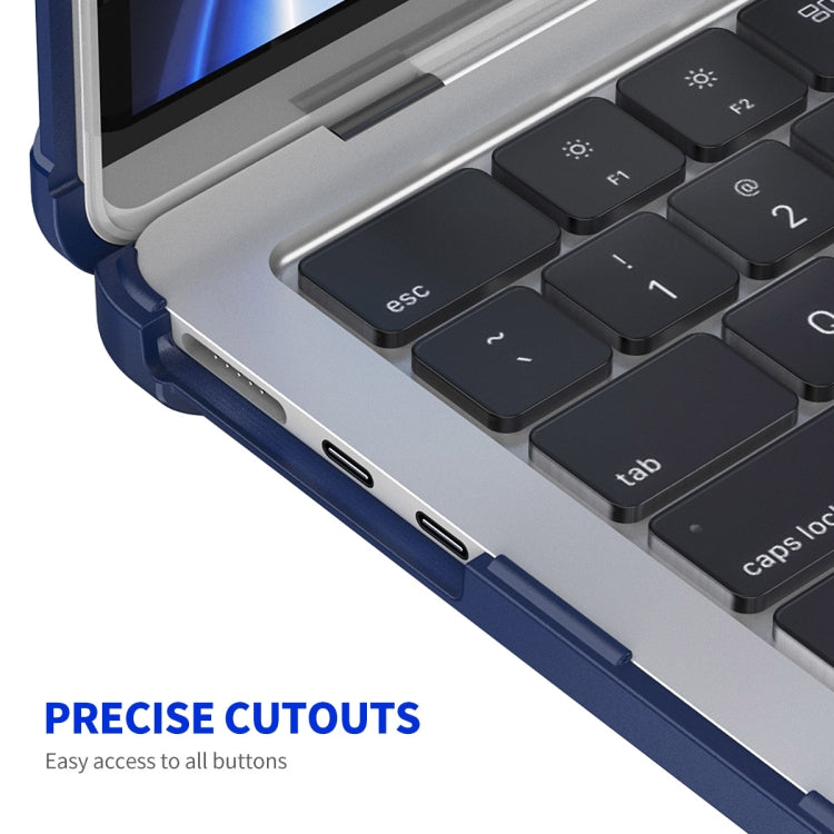 For MacBook Air 13.6 2022/2024  A2681 (M2) / A3113  (M3) A2681 ENKAY Hat-Prince 3 in 1 Protective Bracket Case Cover Hard Shell with TPU Keyboard Film / PET Screen Protector, Version:EU(Pink)