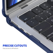 For MacBook Air 13.6 2022/2024  A2681 (M2) / A3113  (M3) ENKAY Hat-Prince 3 in 1 Protective Bracket Case Cover Hard Shell with TPU Keyboard Film / PET Screen Protector, Version:EU(Light Blue)