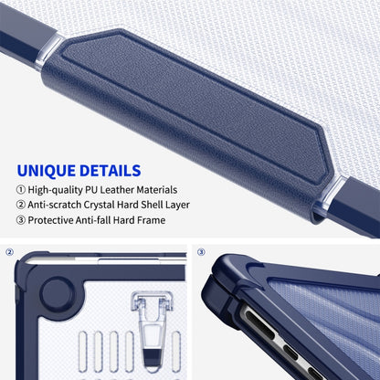 For MacBook Air 15.3 A2941/M3 2024 A3114 ENKAY Hat-Prince 3 in 1 Protective Bracket Case Cover Hard Shell with TPU Keyboard Film / PET Screen Protector, Version:EU(Dark Blue) - free shipping - PMC Jewellery - Order now!