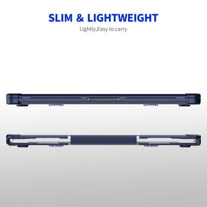 For MacBook Air 15.3 A2941/M3 2024 A3114 ENKAY Hat-Prince 3 in 1 Protective Bracket Case Cover Hard Shell with TPU Keyboard Film / PET Screen Protector, Version:EU(Dark Blue) - free shipping - PMC Jewellery - Order now!