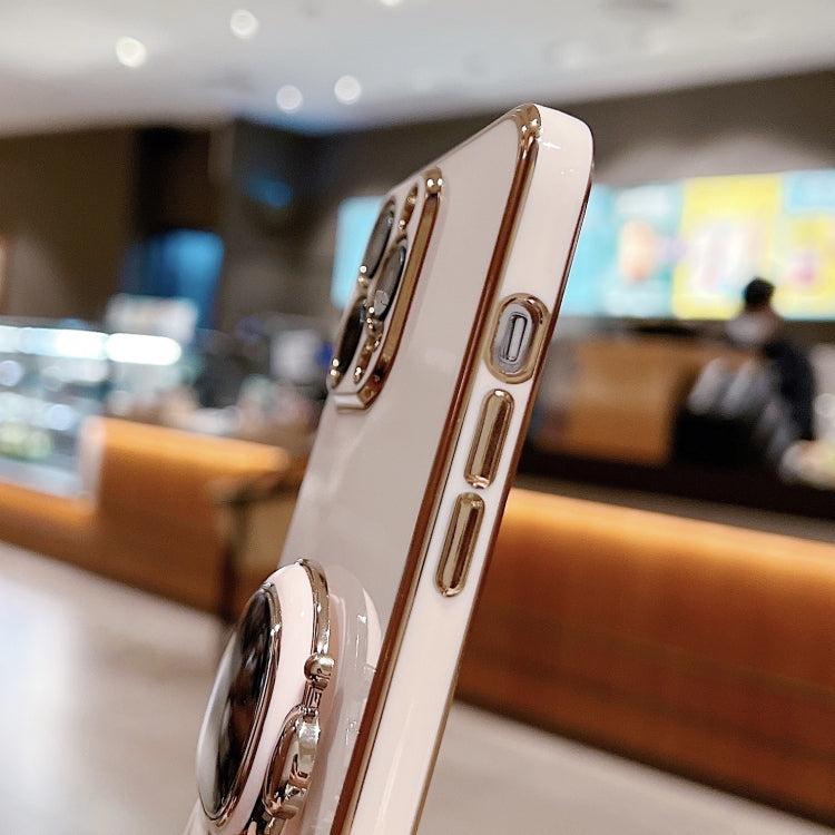 For iPhone 16 Plus Electroplating Astronaut Holder Phone Case(Pink) - free shipping - PMC Jewellery - Order now!