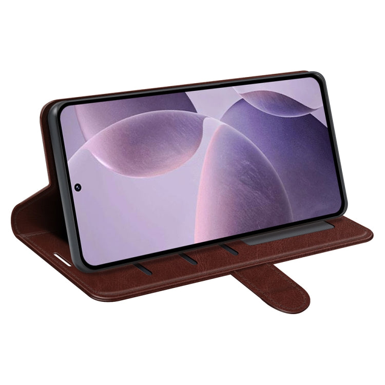 For Xiaomi Redmi K70 R64 Texture Horizontal Flip Leather Phone Case(Brown)