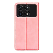For Xiaomi Redmi K70 Retro-skin Magnetic Suction Leather Phone Case(Pink)