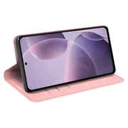 For Xiaomi Redmi K70 Retro-skin Magnetic Suction Leather Phone Case(Pink)