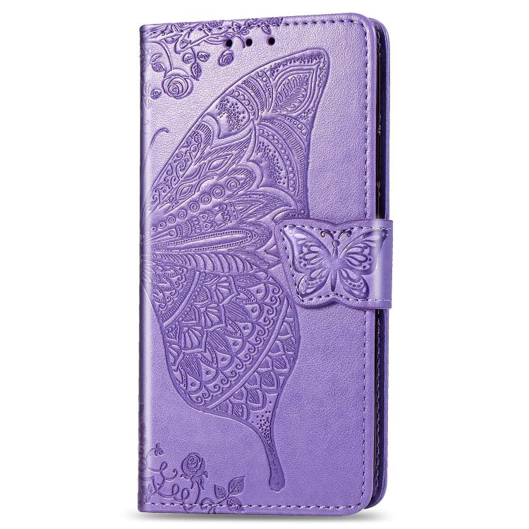 For iPhone 16e Butterfly Love Flower Embossed Leather Phone Case(Lavender) - free shipping - PMC TechLife - Order now!