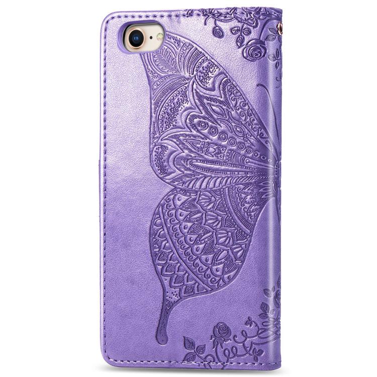 For iPhone 16e Butterfly Love Flower Embossed Leather Phone Case(Lavender) - free shipping - PMC TechLife - Order now!