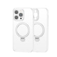 For iPhone 15 Pro 360 Magsafe Ring Holder TPU Hybrid PC Phone Case(White) - iPhone 15 Pro Cases by PMC TechLife | Online Shopping South Africa | PMC TechLife