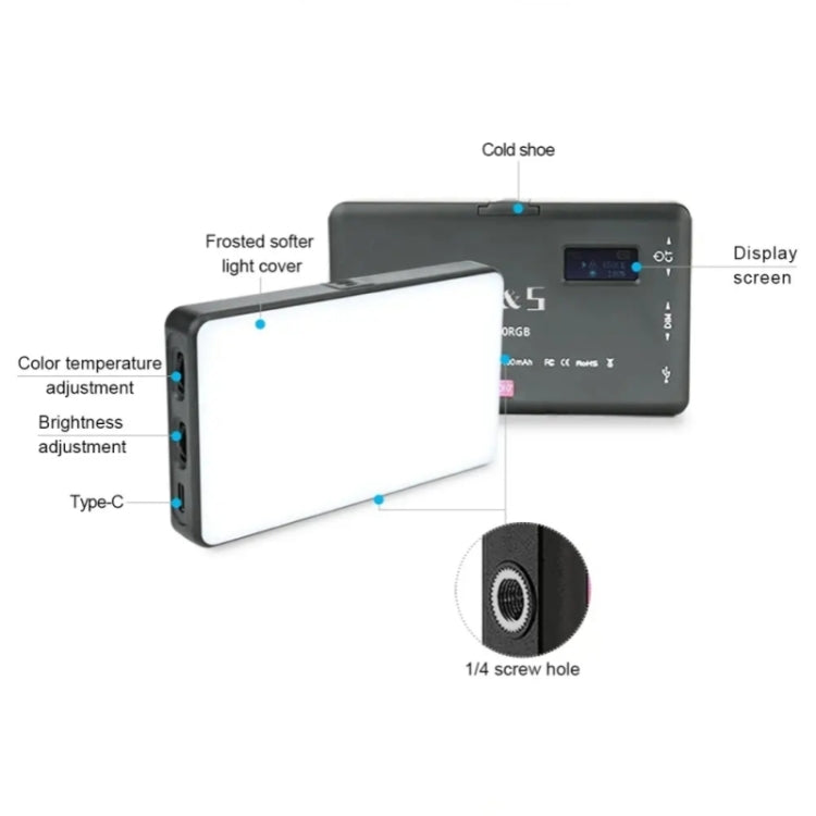 VLOGLITE W140RGB For Vlogging Photography LED Video Light Full Color RGB Camera Fill Light - free shipping - PMC Jewellery - Order now!