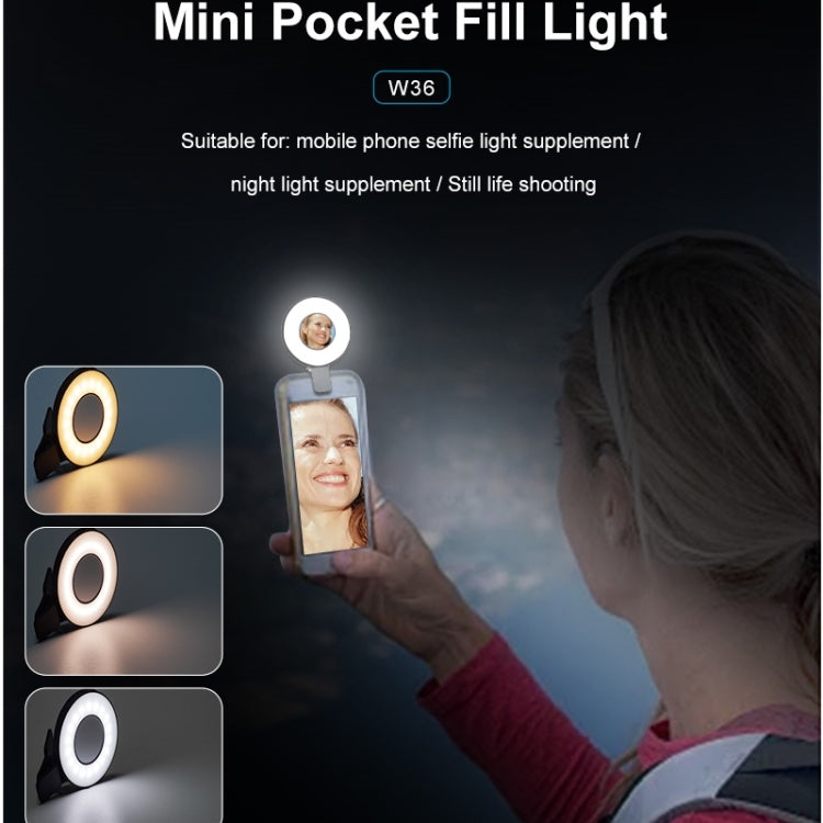 VLOGLITE W36 Mini LED Cell Phone Fill Light With Makeup Mirror Magnetic Selfie Ring Light - free shipping - PMC Jewellery - Order now!