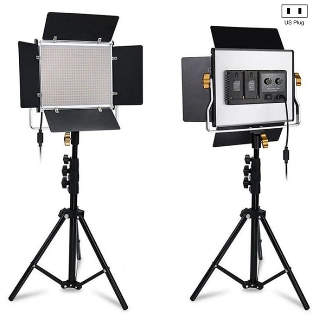 VLOGLITE W660S For Video Film Recording 3200-5600K Lighting LED Video Light with Tripod, Plug:US Plug