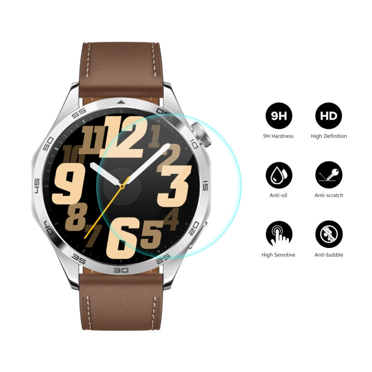 For Huawei Watch GT 4 46mm 2pcs ENKAY Hat-Prince 0.2mm 9H Tempered Glass Screen Protector Watch Film