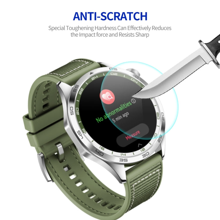 For Huawei Watch GT 4 46mm 2pcs ENKAY Hat-Prince 0.2mm 9H Tempered Glass Screen Protector Watch Film