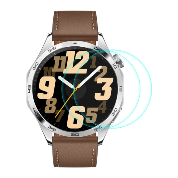 For Huawei Watch GT 4 46mm 2pcs ENKAY Hat-Prince 0.2mm 9H Tempered Glass Screen Protector Watch Film