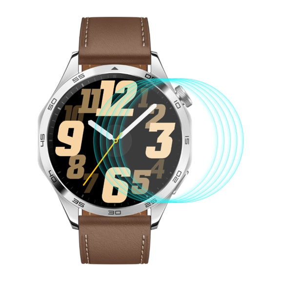 For Huawei Watch GT 4 46mm 5pcs ENKAY Hat-Prince 0.2mm 9H Tempered Glass Screen Protector Watch Film