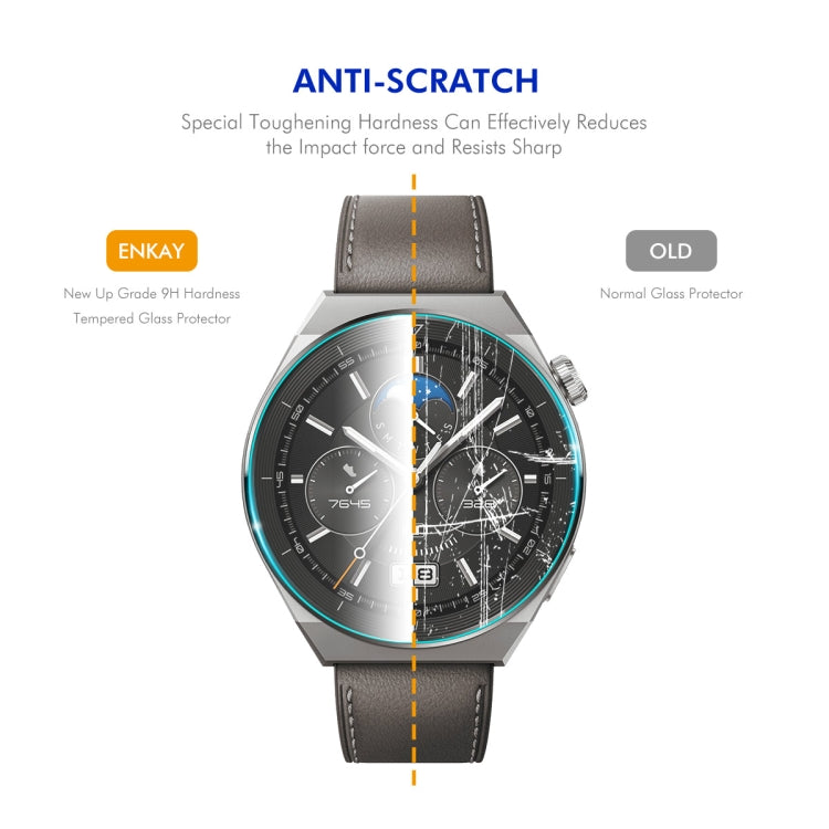 For Huawei Watch GT 5 46mm 5pcs ENKAY Hat-Prince 0.2mm 9H Tempered Glass Screen Protector Watch Film - free shipping - PMC TechLife - Order now!