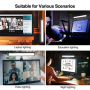 VLOGLITE WS66 LED Webcam Streaming Lights Video Conference Lighting Laptop Light with Tripod