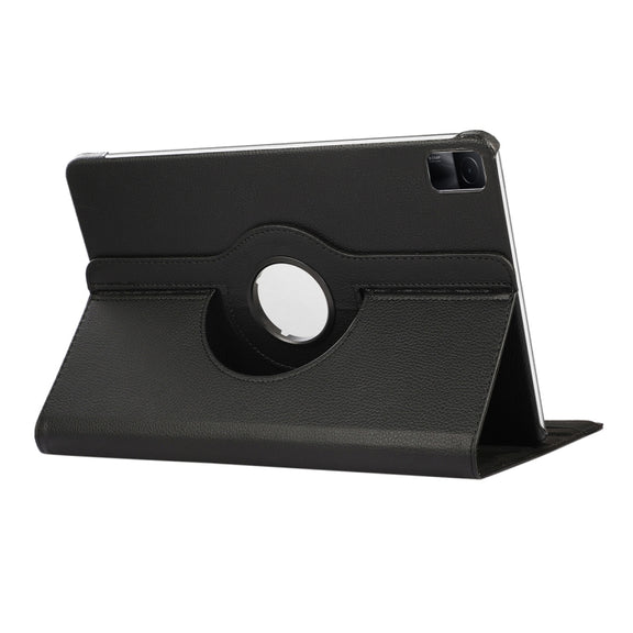 For Redmi Pad SE 11.0 ENKAY Hat-Prince 360 Degree Rotation Litchi Leather Smart Case(Black)