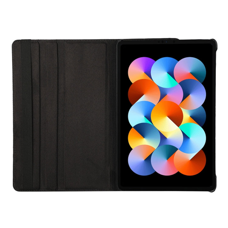 For Redmi Pad SE 11.0 ENKAY Hat-Prince 360 Degree Rotation Litchi Leather Smart Case(Black)