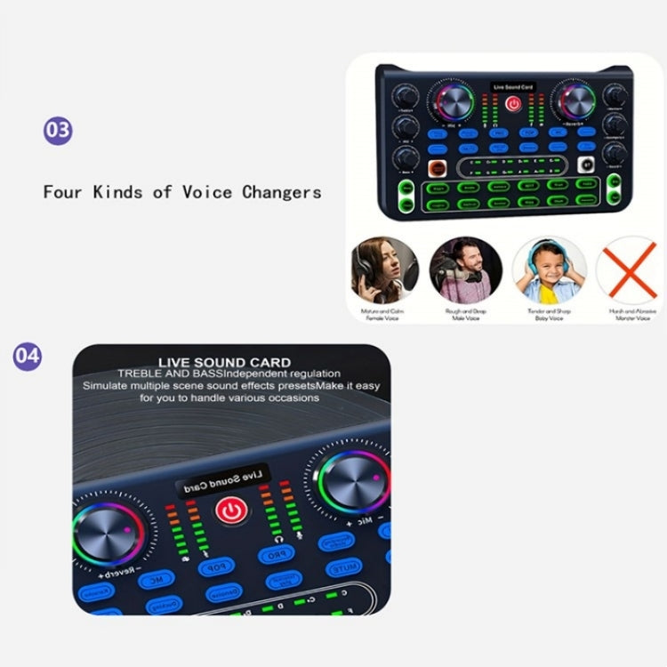 X60 Sound Card Console Desk System Sound Card Mixer - Live Sound Effects Processors by PMC TechLife | Online Shopping South Africa | PMC TechLife | Buy Now Pay Later Mobicred