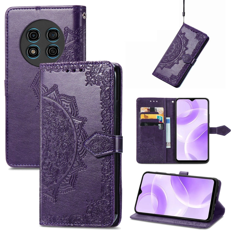 For Ulefone Note 15 Mandala Flower Embossed Leather Phone Case(Purple) - free shipping - PMC Jewellery - Order now!