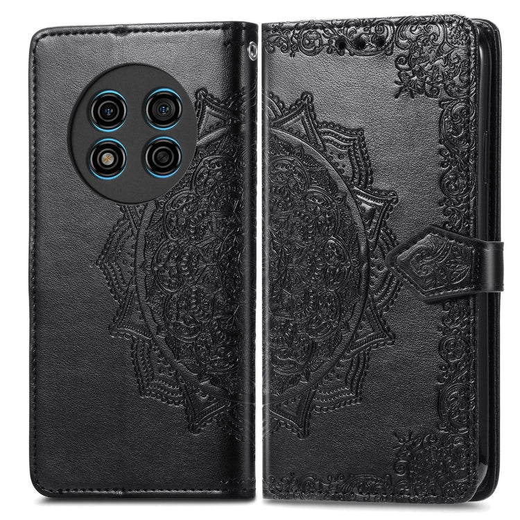 For Ulefone Note 15 Mandala Flower Embossed Leather Phone Case(Black) - Ulefone Cases by PMC Jewellery | Online Shopping South Africa | PMC Jewellery | Buy Now Pay Later Mobicred