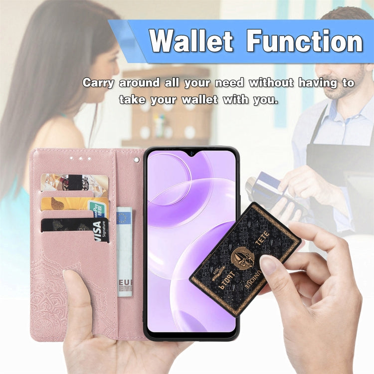 For Ulefone Note 15 Mandala Flower Embossed Leather Phone Case(Blue) - Ulefone Cases by PMC Jewellery | Online Shopping South Africa | PMC Jewellery | Buy Now Pay Later Mobicred