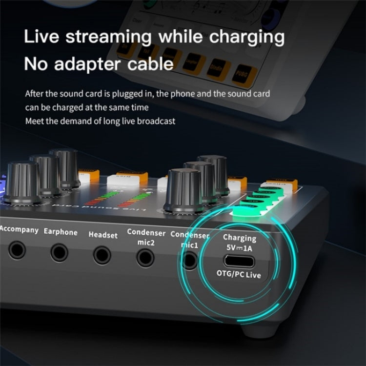 BM800 Live Sound Card with Condenser Microphone Kit(Black)