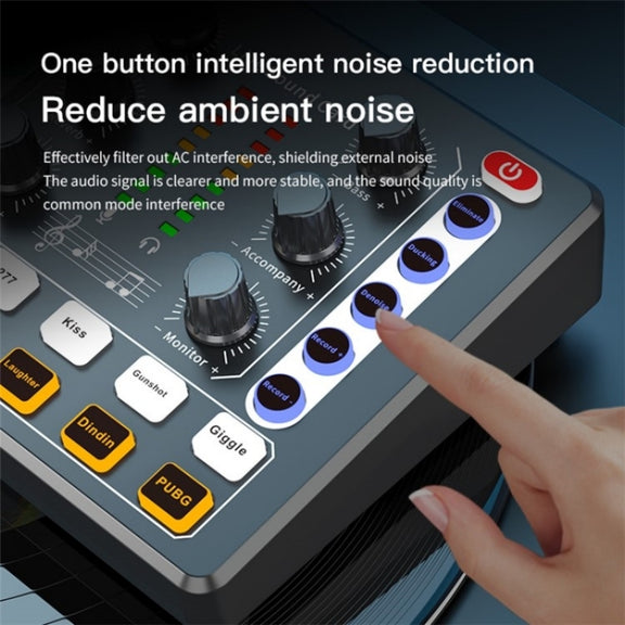 BM800 Live Sound Card with Condenser Microphone Kit(White)