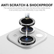 For iPhone 15 / 15 Plus ENKAY Hat-Prince Glitter Rear Lens Aluminium Alloy Tempered Glass Film(Gold)