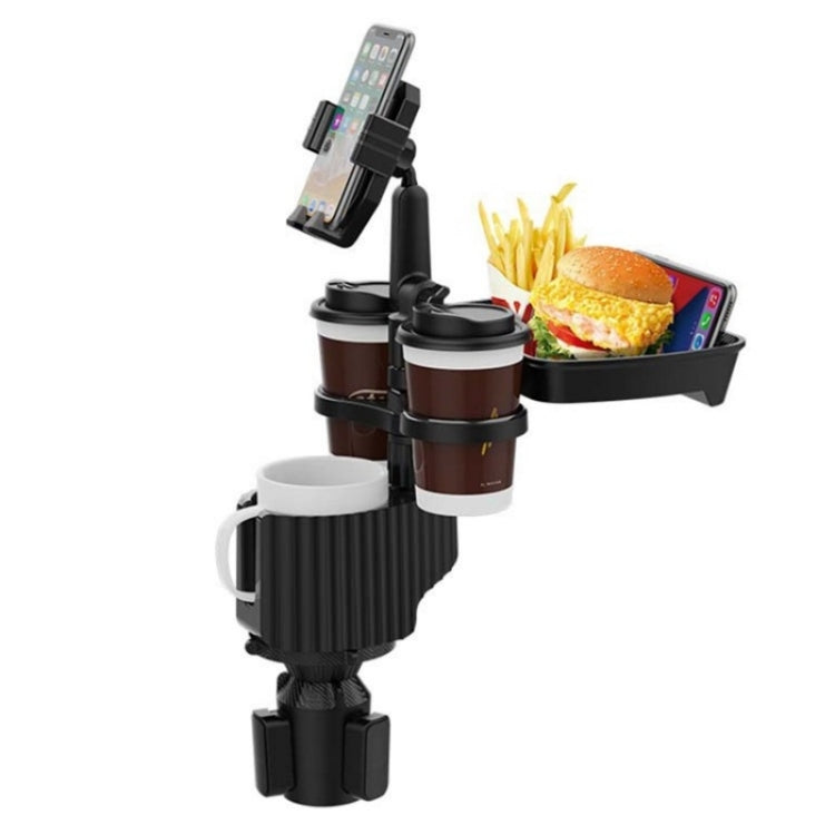 A06 Multifunctional Car Cup Mug Bottle Holder Mobile Phone Mount Stand Food Snack Tray Table(Grey) - Car Drink Holders by PMC TechLife | Online Shopping South Africa | PMC TechLife | Buy Now Pay Later Mobicred