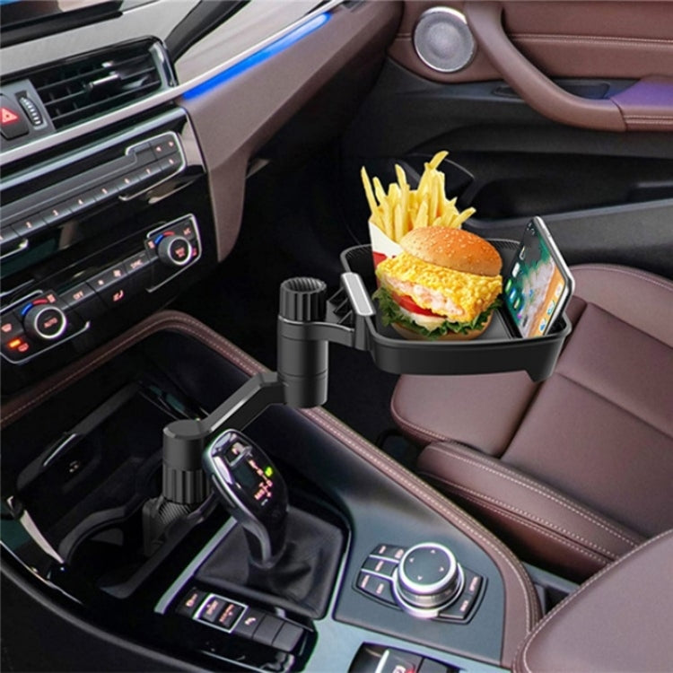 D09 Mobile Phone Stand Plastic Car Cup Holder Mount Food Snack Rotation Tray - free shipping - PMC TechLife - Order now!