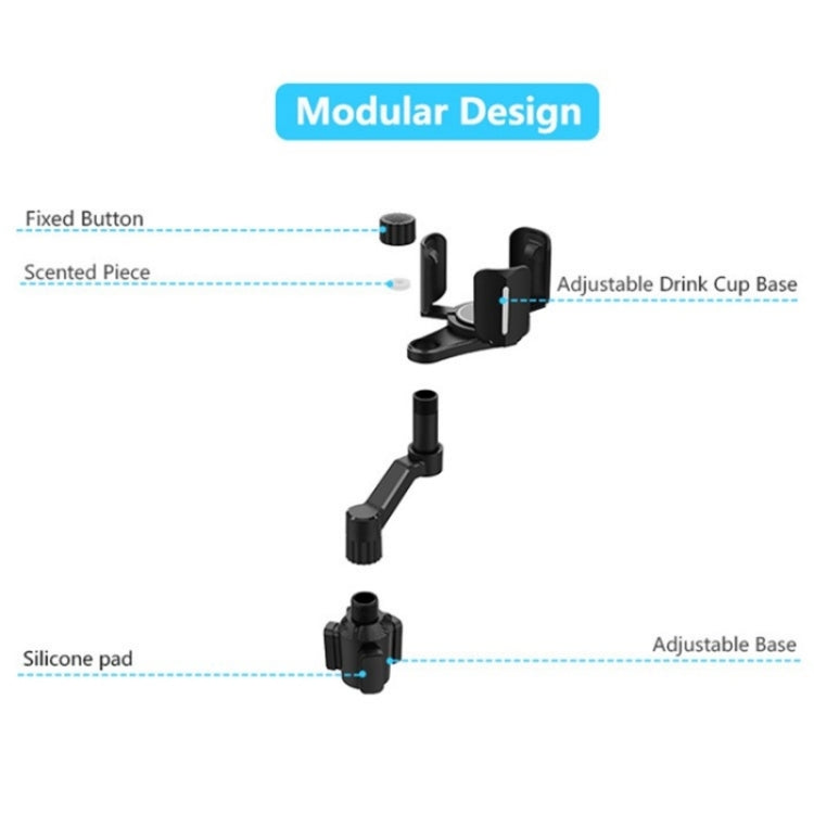 D07 3-Clip Adjustable Cup Holder Car Mount Drink Bottle Snack Car Cup Holder Expander - Car Drink Holders by PMC TechLife | Online Shopping South Africa | PMC TechLife | Buy Now Pay Later Mobicred