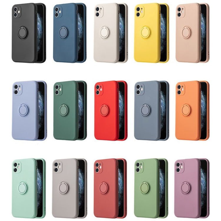 For iPhone 15 Pro Max Ring Kickstand Silicone Phone Case(Purple) - iPhone 15 Pro Max Cases by PMC TechLife | Online Shopping South Africa | PMC TechLife