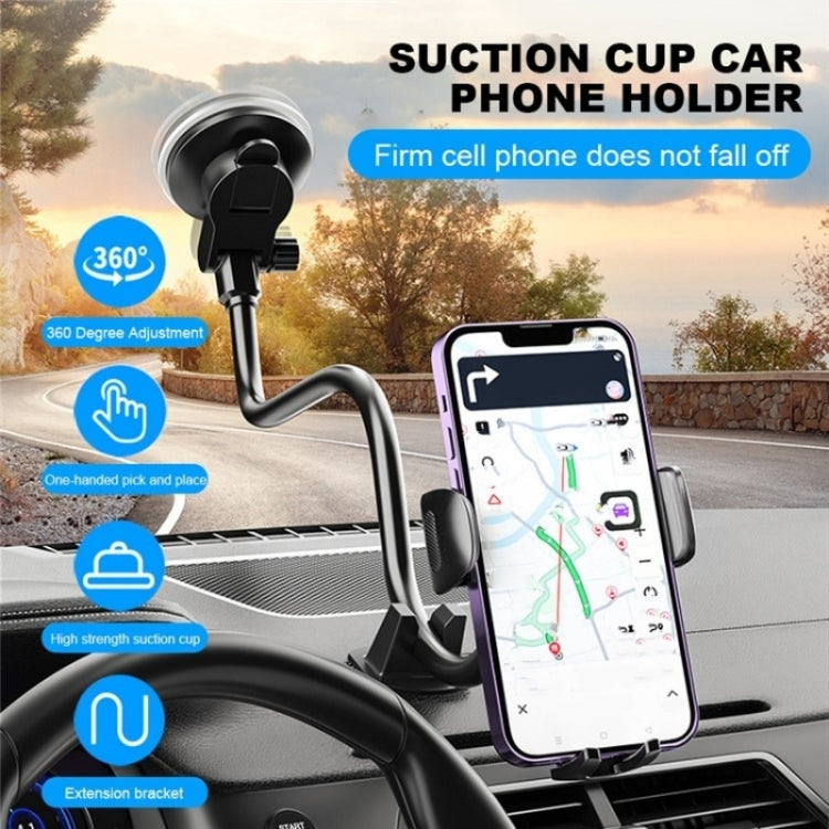 X034 Universal Truck Bus Dashboard Flexible Adjustable Windshield Suction Cup Car Phone Holder(Green) - Car Holders by PMC TechLife | Online Shopping South Africa | PMC TechLife | Buy Now Pay Later Mobicred