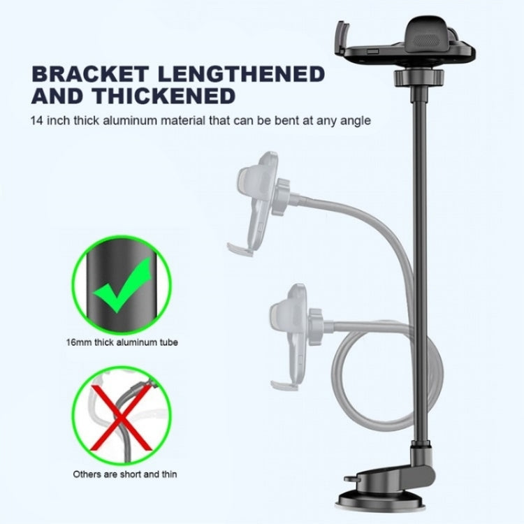 X034 Universal Truck Bus Dashboard Flexible Adjustable Windshield Suction Cup Car Phone Holder(Green) - Car Holders by PMC TechLife | Online Shopping South Africa | PMC TechLife | Buy Now Pay Later Mobicred