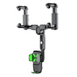 R010 Universal Vehicle Rearview Mirror Phone Holder Multifunctional Retractable Cell Phone Car Mount(Green) - Car Holders by PMC TechLife | Online Shopping South Africa | PMC TechLife | Buy Now Pay Later Mobicred