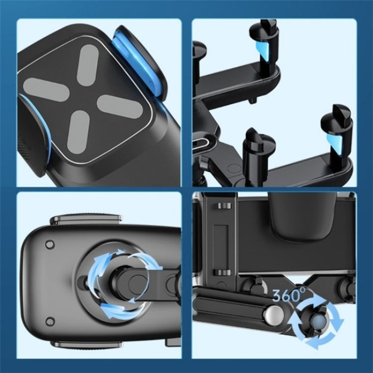 R010 Universal Vehicle Rearview Mirror Phone Holder Multifunctional Retractable Cell Phone Car Mount(Black) - Car Holders by PMC TechLife | Online Shopping South Africa | PMC TechLife | Buy Now Pay Later Mobicred