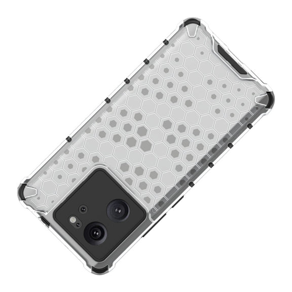 For Xiaomi 13T Shockproof Honeycomb Phone Case(Red)
