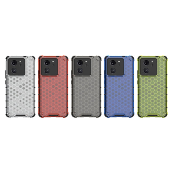 For Xiaomi 13T Pro Shockproof Honeycomb Phone Case(Red)