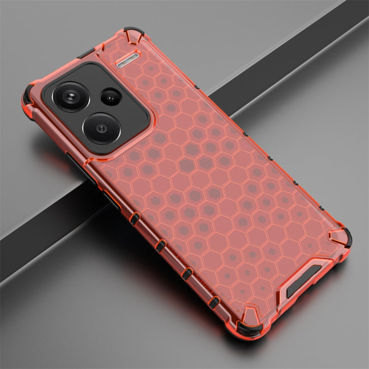 For Redmi Note 13 Pro+ Shockproof Honeycomb Phone Case(Red) - Note 13 Pro+ Cases by PMC TechLife | Online Shopping South Africa | PMC TechLife | Buy Now Pay Later Mobicred