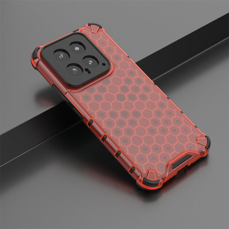 For Xiaomi 14 Shockproof Honeycomb Phone Case(Red) - free shipping - PMC TechLife - Order now!