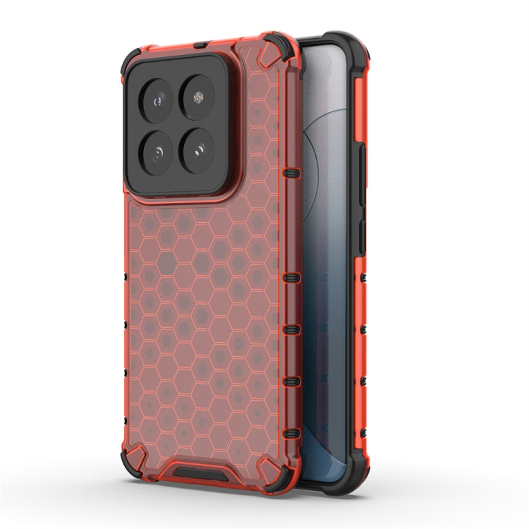 For Xiaomi 14 Pro Shockproof Honeycomb Phone Case(Red) - 14 Pro Cases by PMC TechLife | Online Shopping South Africa | PMC TechLife | Buy Now Pay Later Mobicred