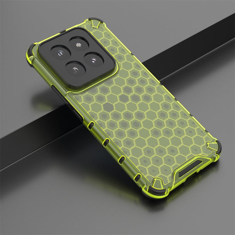 For Xiaomi 14 Pro Shockproof Honeycomb Phone Case(Green) - 14 Pro Cases by PMC TechLife | Online Shopping South Africa | PMC TechLife
