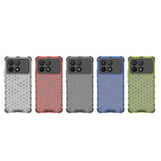 For Redmi K70 Shockproof Honeycomb Phone Case(Red)