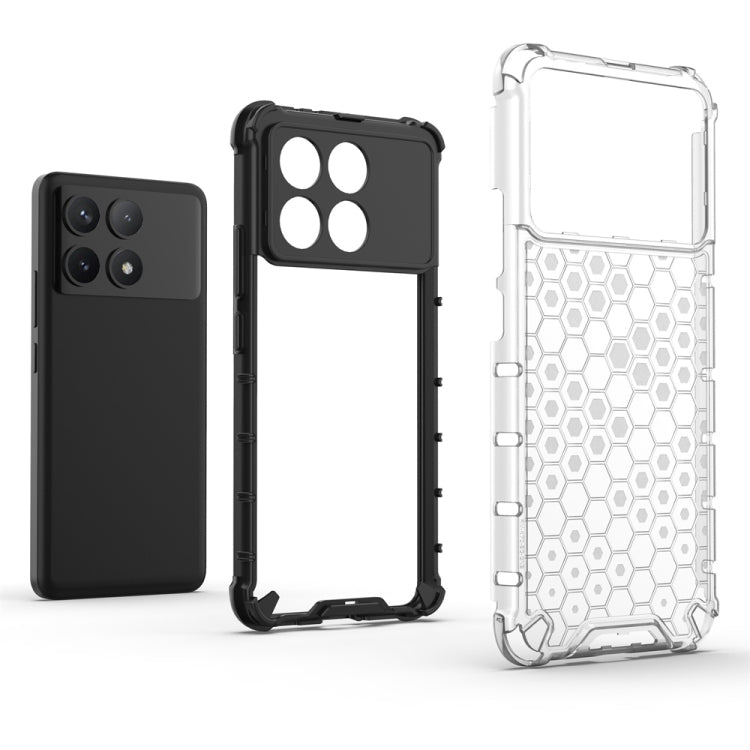 For Redmi K70 Pro Shockproof Honeycomb Phone Case(Black) - K70 Pro Cases by PMC TechLife | Online Shopping South Africa | PMC TechLife | Buy Now Pay Later Mobicred