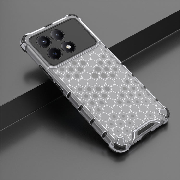 For Redmi K70E Shockproof Honeycomb Phone Case(White) - Xiaomi Cases by PMC TechLife | Online Shopping South Africa | PMC TechLife | Buy Now Pay Later Mobicred